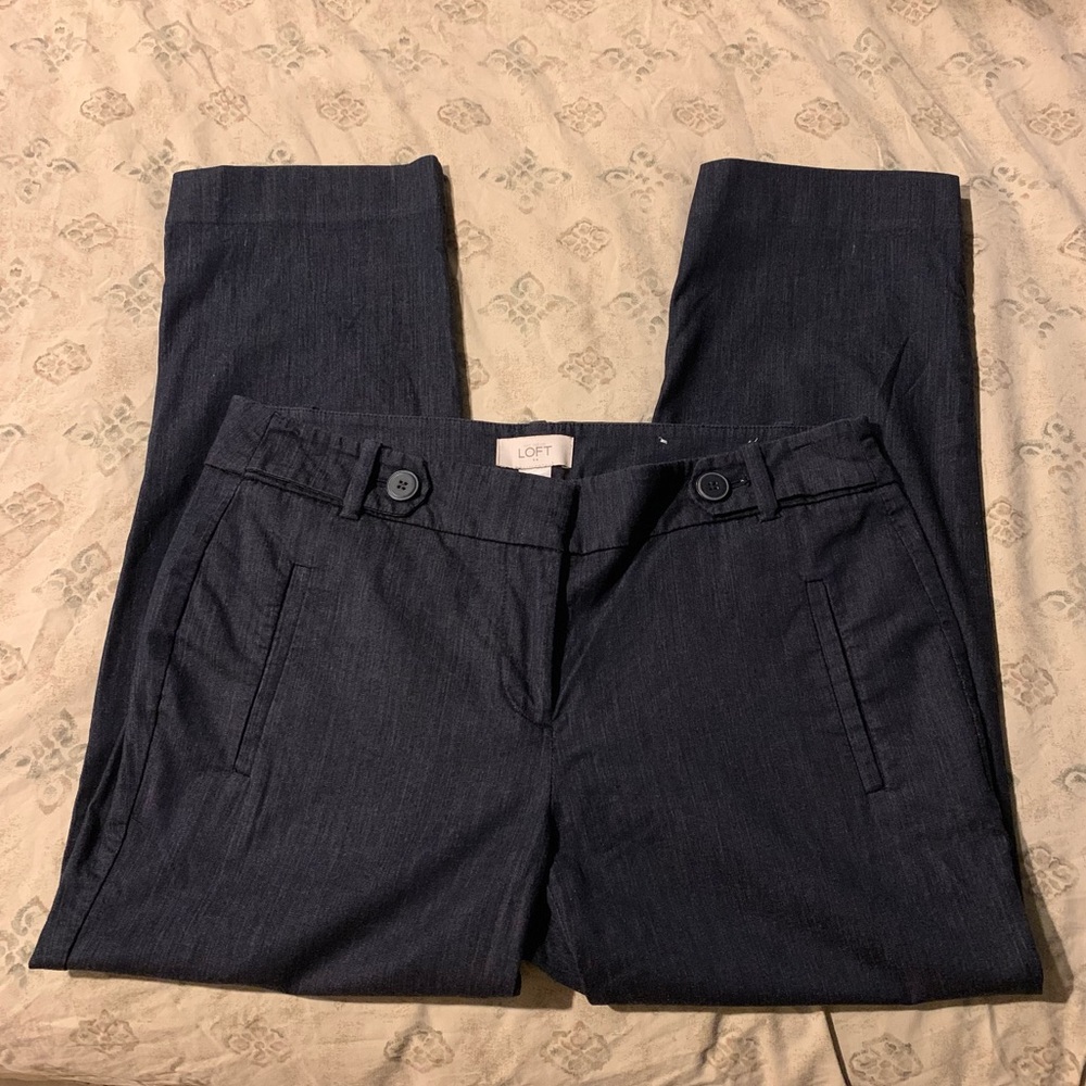 Loft size 2 lightweight dark capri pants